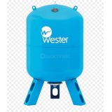 Мембранный бак Wester вертикальный 100 л (синий)