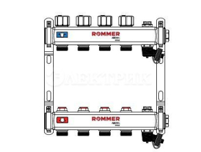 RMS-1200-000004 ROMMER Коллектор из нержавеющей стали с расходомерами 4 вых.