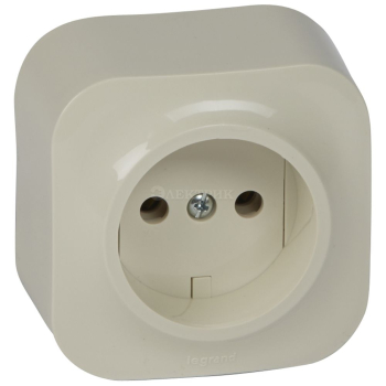 782240  Розетка 2К без шторок - 16 A - 250 В~ - Quteo IP 20 - Слоновая кость