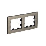 Рамка 2-м ATLASDESIGN NATURE металл латунь SchE ATN312202
