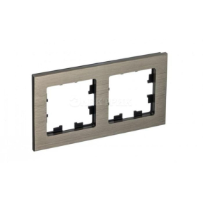 Рамка 2-м ATLASDESIGN NATURE металл латунь SchE ATN312202