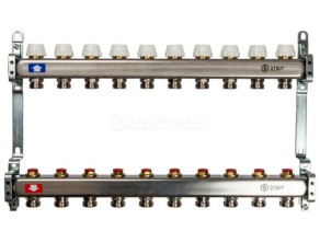 SMS 0922 000010 STOUT Коллектор из нержавеющей стали без расходомеров 10 вых.