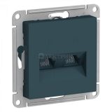 Механизм розетки компьютерной 2-м AtlasDesign RJ45 + RJ45 кат.5e изумруд SchE ATN000885