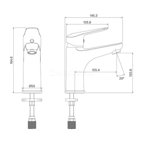 Смеситель для умывальника, Torr, IDDIS, TORSB00i01 IDDIS TORSB00i01