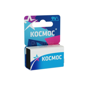 Элемент питания солевой "крона" 6F22 (блист.1шт) КОСМОС KOC6F221BL