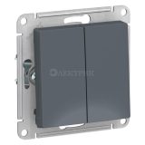 Механизм выключателя 2-кл. СП AtlasDesign 10А IP20 (сх. 5) 10AX грифель SchE ATN000751
