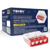 Клемма строительно-монтажная СМК 2273-204 EU2.5 414 4-проводная прозр. TOKOV ELECTRIC TKE-EU2.5-414/C100