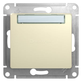 Механизм кнопки нажимного 1-кл. СП Glossa 10А IP20 (сх. 1) с табличкой беж. SchE GSL000219