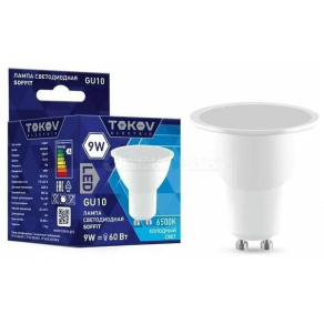 Лампа светодиодная 9Вт Soffit 6500К GU10 176-264В TOKOV ELECTRIC TKE-MR16-GU10-9-6.5K