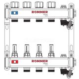 RMS-1201-000002 ROMMER Коллектор из нержавеющей стали с расходомерами, с клапаном вып. воздуха и сливом 2 вых.