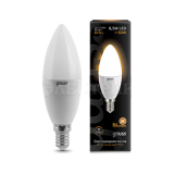 Лампа светодиодная 6.5Вт свеча 2700К тепл. бел. E14 520лм 150-265В GAUSS 103101107