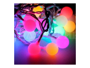 Электрогирлянда "Крупные матовые шарики" 4.4.м 30LED бел. провод IP20 Космос KOC