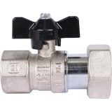 SVB-0009-002025 STOUT Кран шаровой с накидной гайкой, ВР/накидная гайка, ручка бабочка 3/4x1