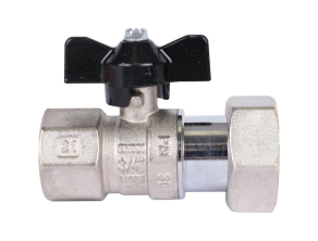 SVB-0009-002025 STOUT Кран шаровой с накидной гайкой, ВР/накидная гайка, ручка бабочка 3/4x1