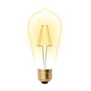 Лампа светодиодная LED-ST64-5W/GOLDEN/E27 GLV22GO Vintage форма "конус" зол. колба упак. картон Uniel UL-00002360
