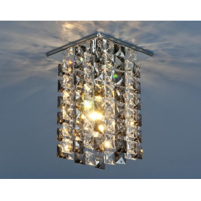 Светильник точечный с хрусталем 207 CH/SBK /CLEAR (хром/дымчатый/прозрачный)