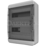 Бокс ОП 24мод. черн/прозрачный IP65 BNK 65-24-1 Tekfor