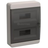Корпус пластиковый ЩРН-П-24 IP41 черн. прозр. дверь TEKFOR IEK TF5-KP12-N-24-41-K01-K03