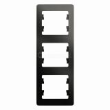 Рамка 3-м Glossa верт. антрацит SchE GSL000707